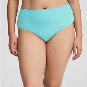 New Torrid Aqua Ribbed Panties Midrise  hipster